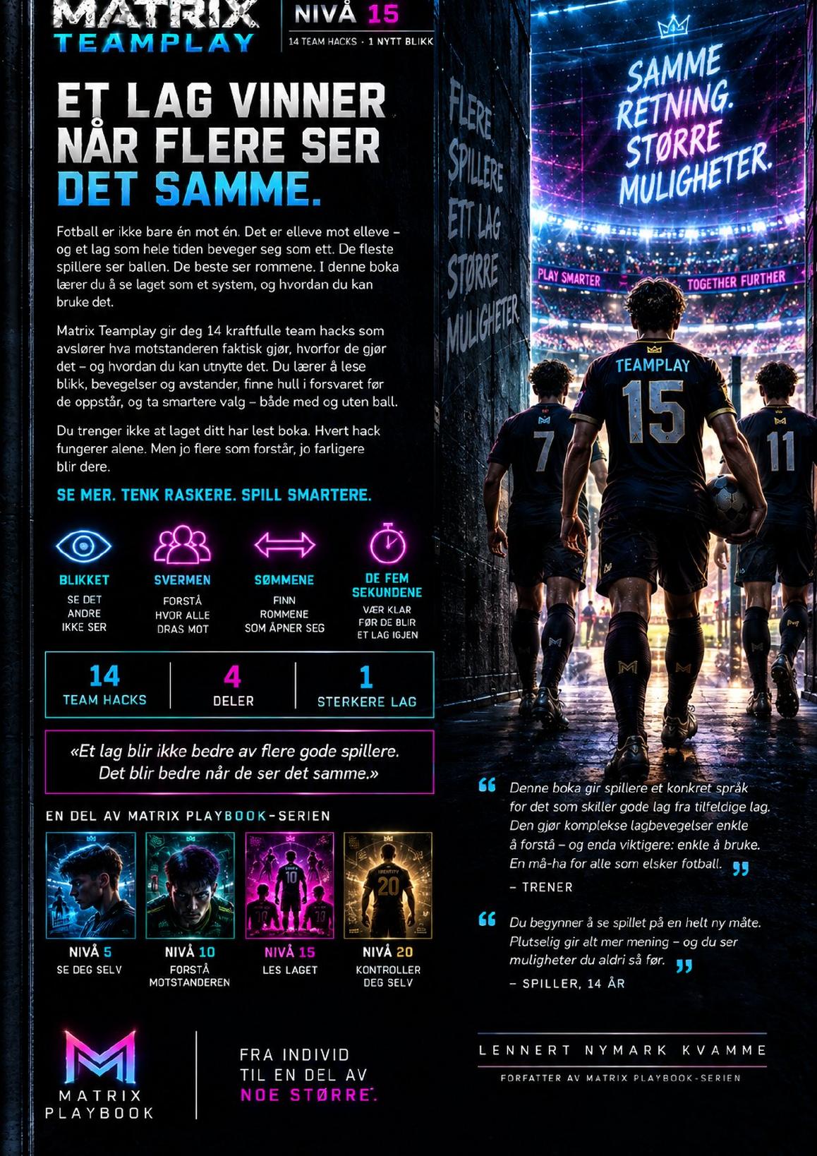 Baksiden av Matrix Teamplay Nivå 15